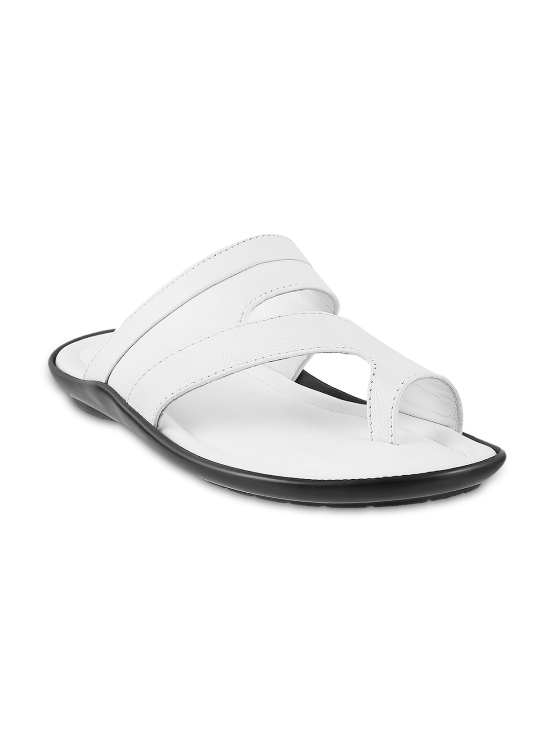 

Mochi Men White Leather Sandals