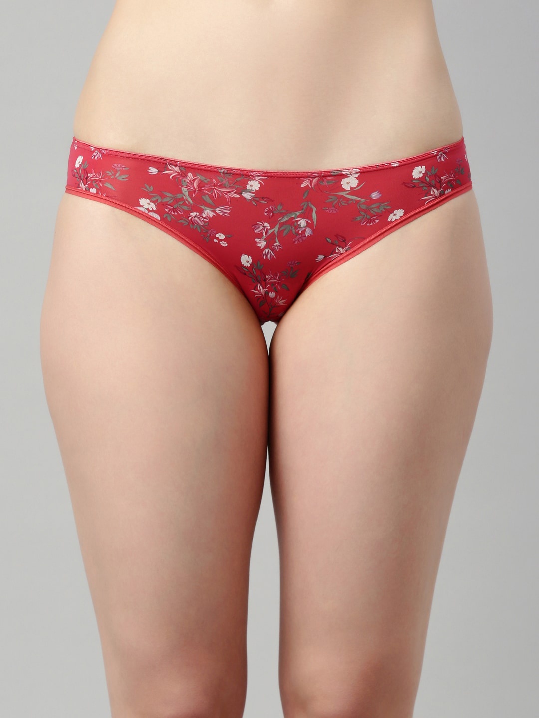

Enamor Women Red & Green Printed Low Waist Bikini Briefs P165