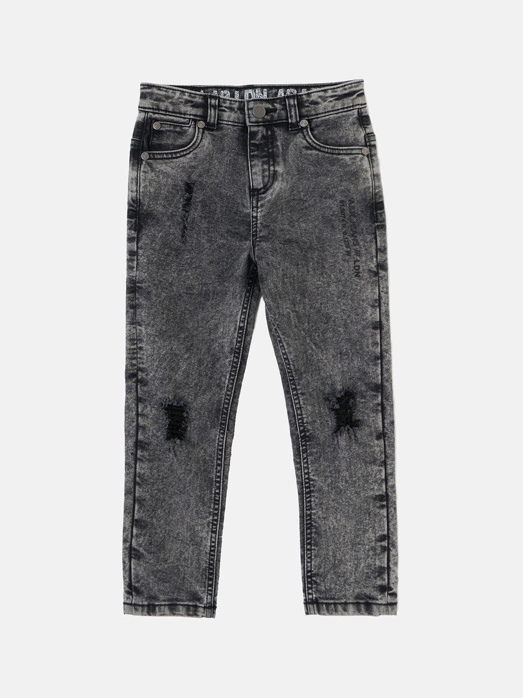 

Angel & Rocket Boys Grey Smart Low Distress Heavy Fade Stretchable Jeans