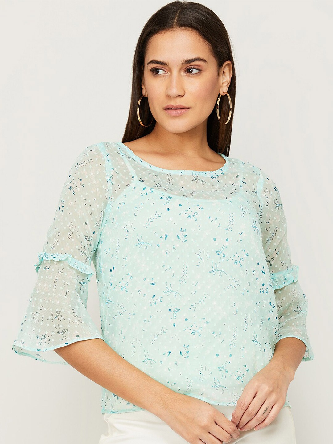 

Fame Forever by Lifestyle Green Embellished Top