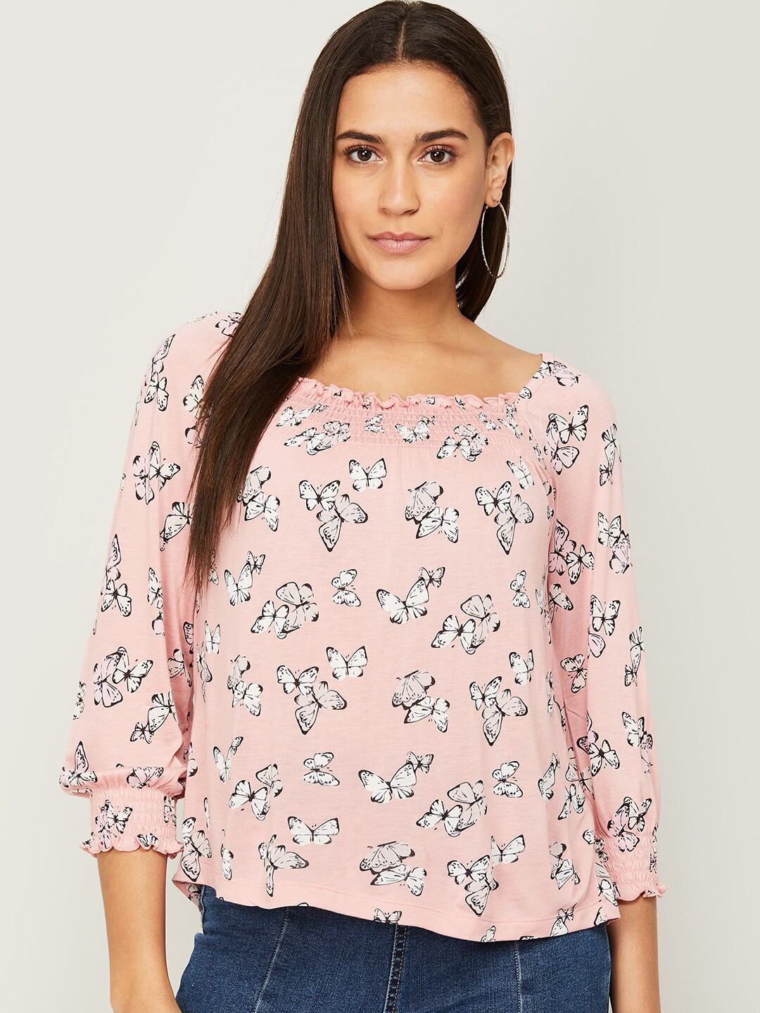 

Fame Forever by Lifestyle Coral Floral Print Top