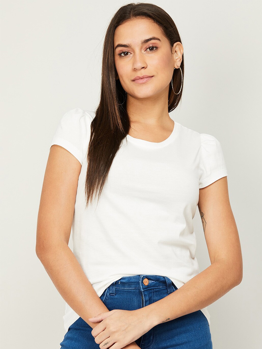 

Fame Forever by Lifestyle White Pure Cotton Top