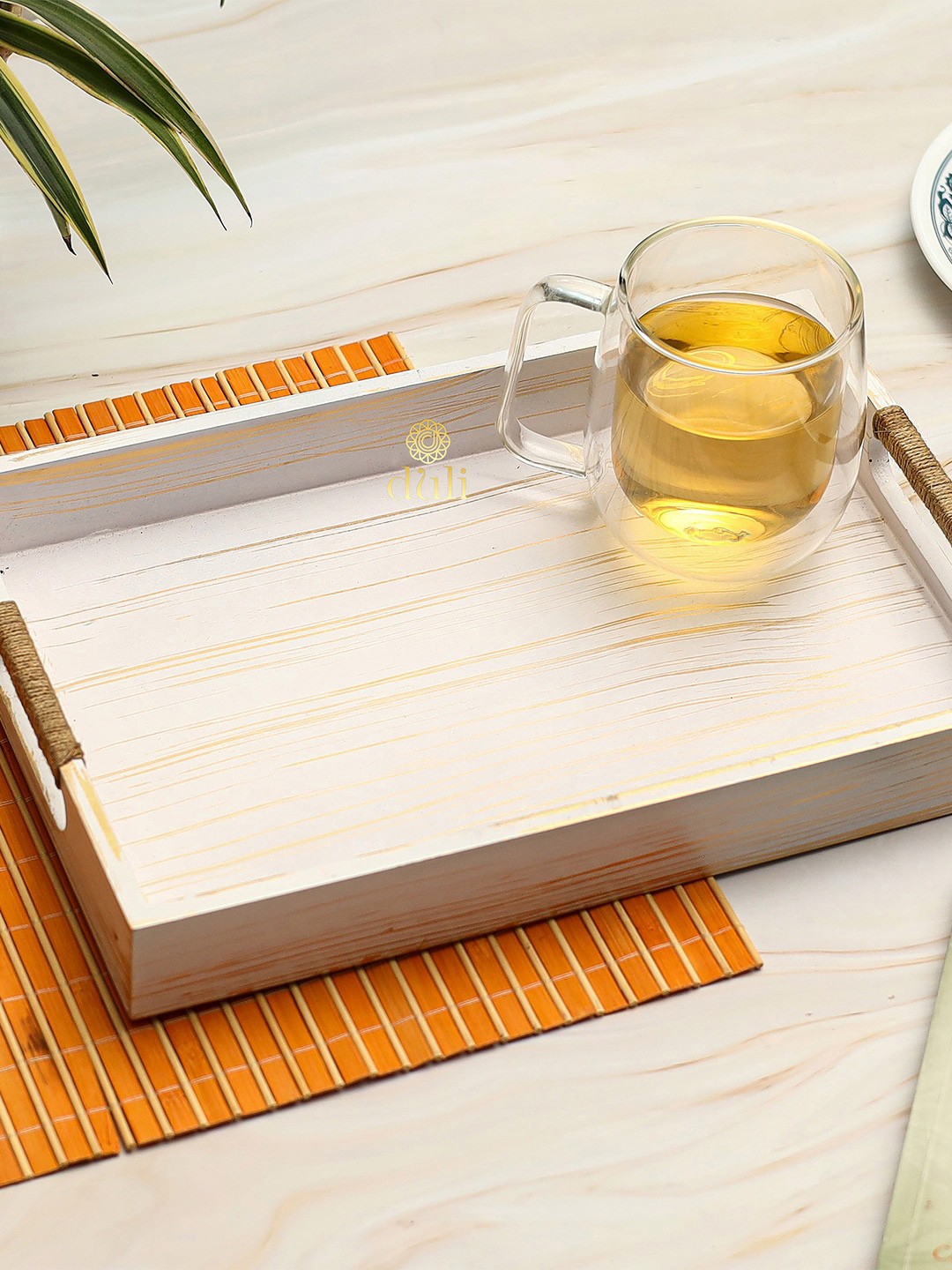 

DULI White Solid Wood Multipurpose Trays