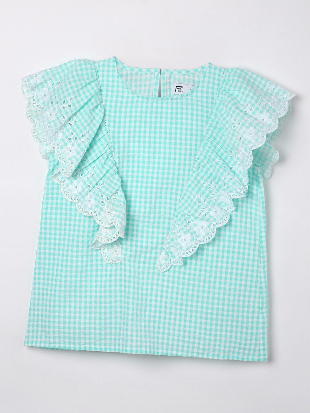 

Fame Forever by Lifestyle Green Checked Top