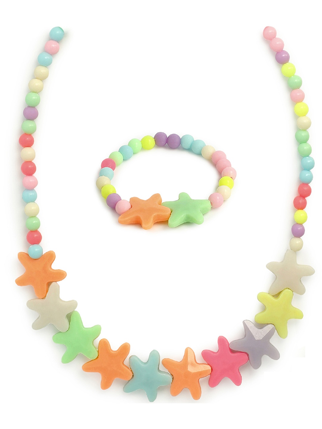 

EL REGALO Girls Multicolored Artificial Beads Jewellery Set, Multi