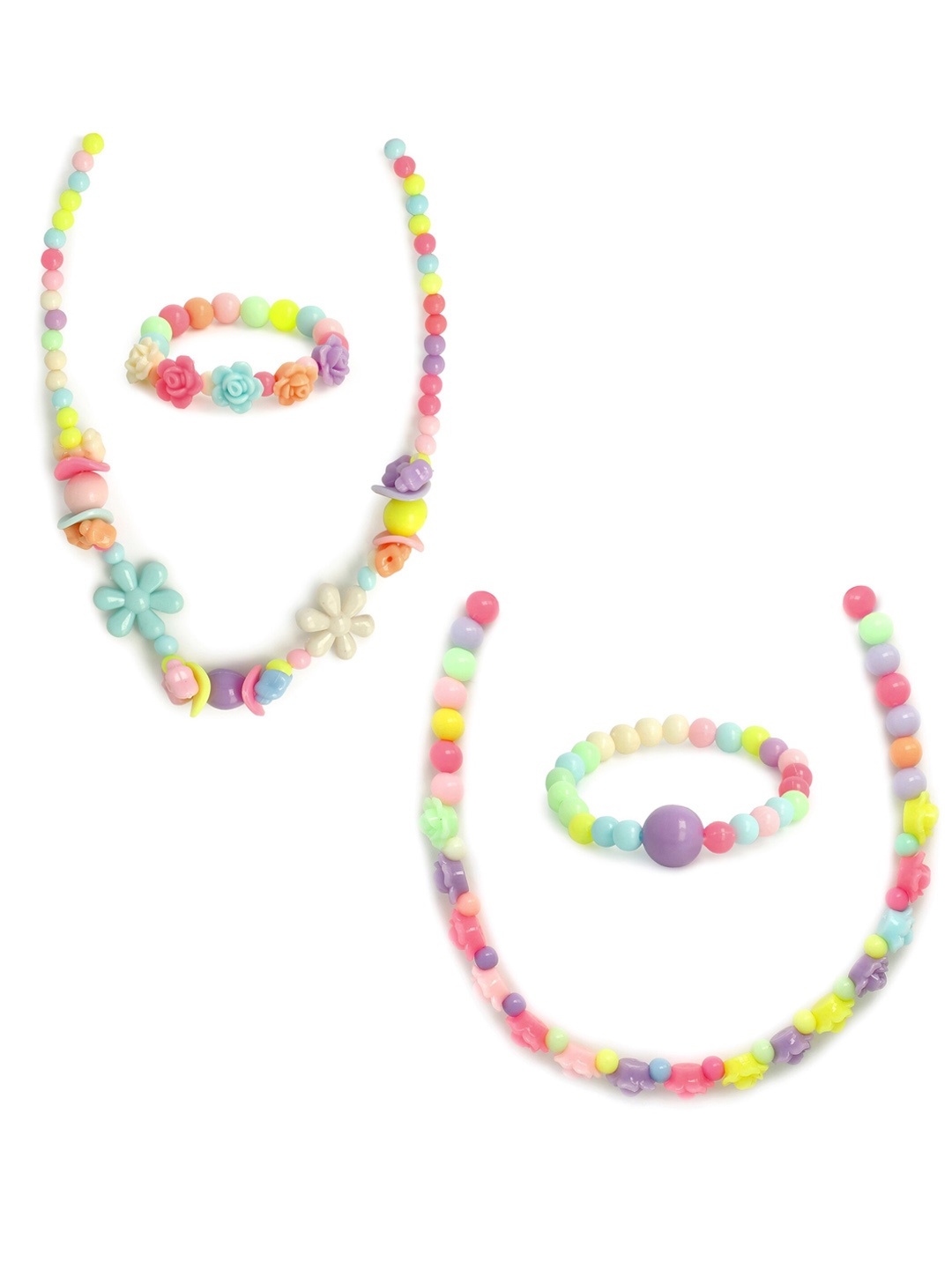

EL REGALO Girls Set Of 2 Yellow & Purple Jewellery Set