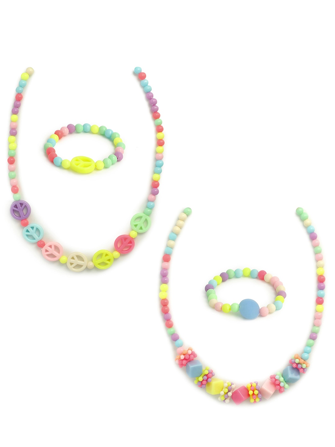 

EL REGALO Set Of 2 Yellow Jewellery Beaded Set