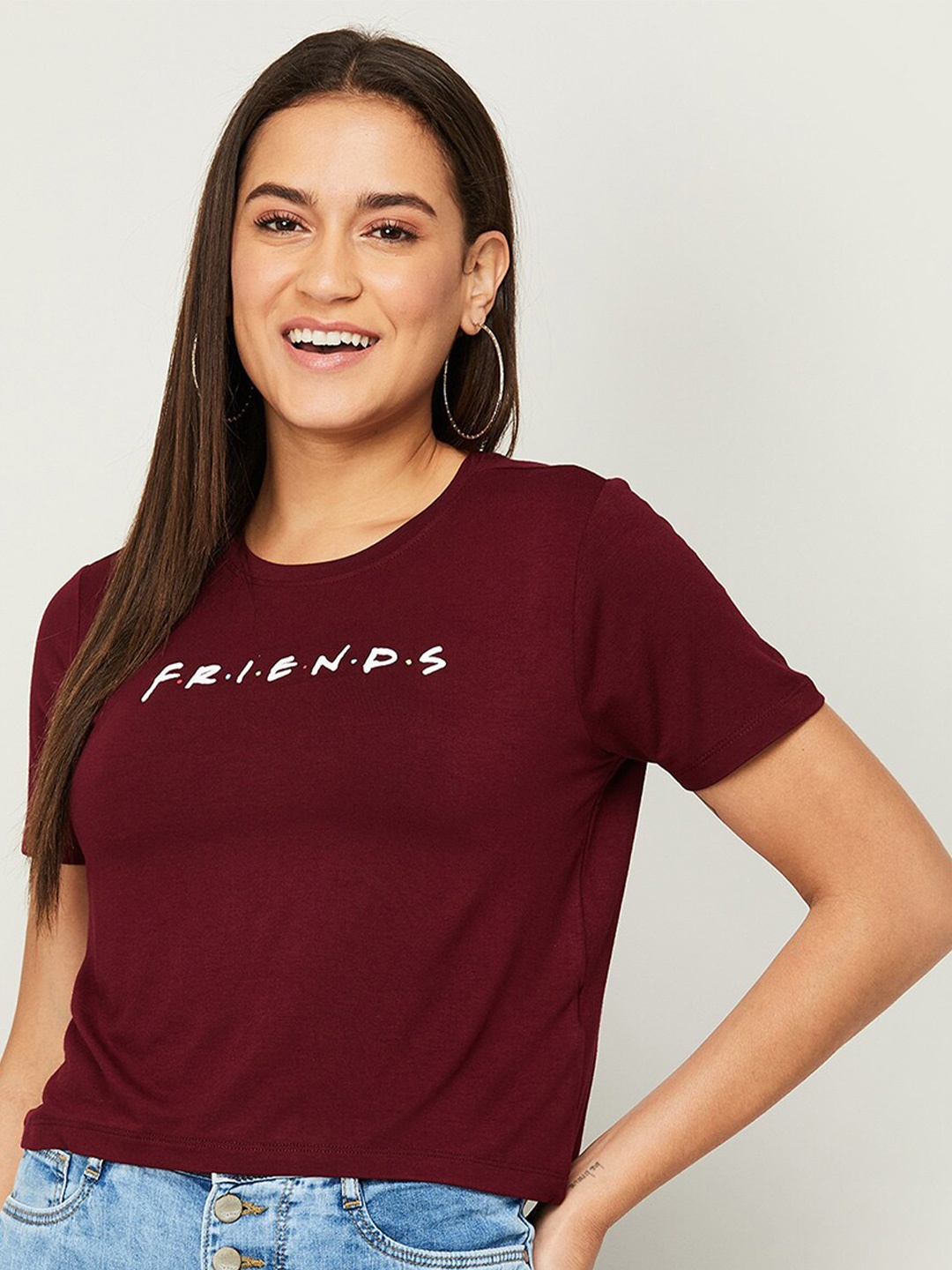 

Ginger by Lifestyle Red Print Top