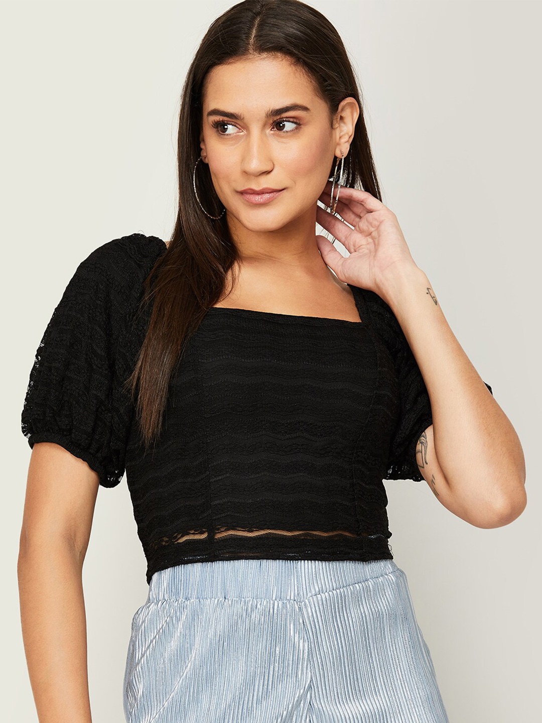 

Ginger by Lifestyle Black Striped Top