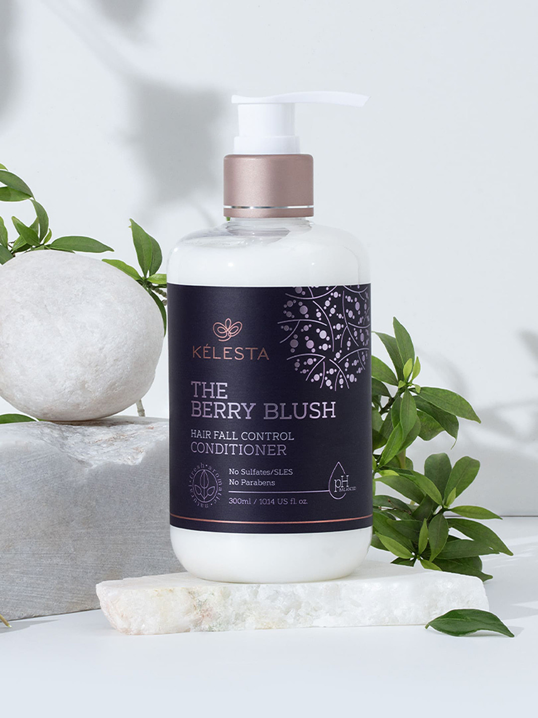 

KELESTA The Berry Blush Hair Fall Control Conditioner - 300ml, Navy blue