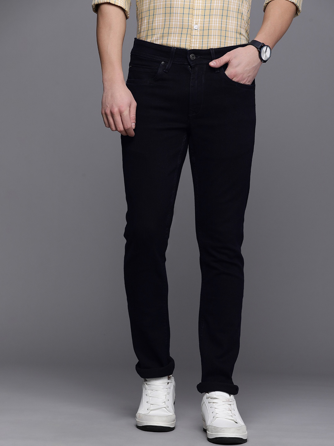 

Louis Philippe Jeans Men Blue Slim Fit Low-Rise Stretchable Jeans