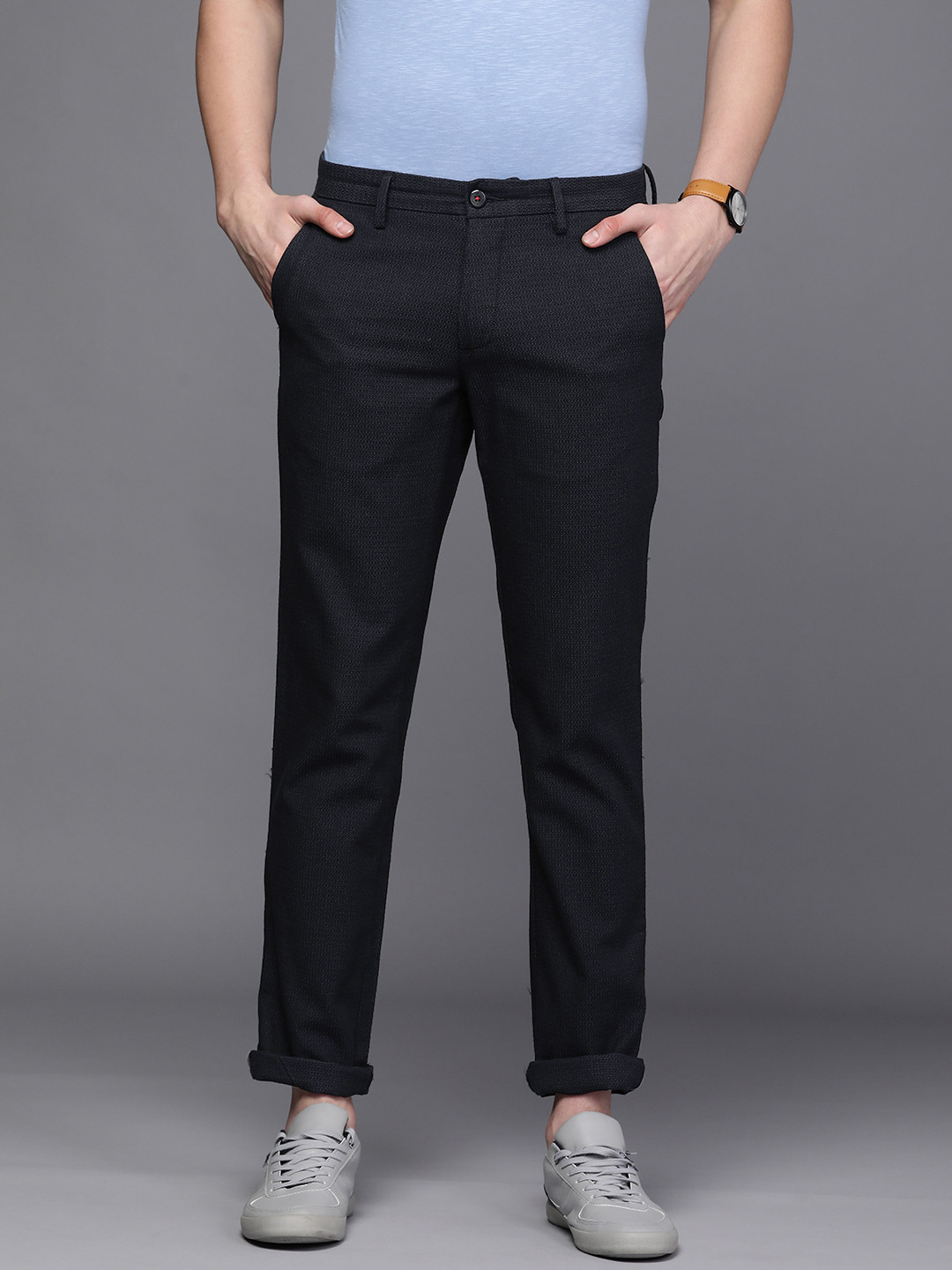 

Louis Philippe Sport Men Black Slim Fit Trousers