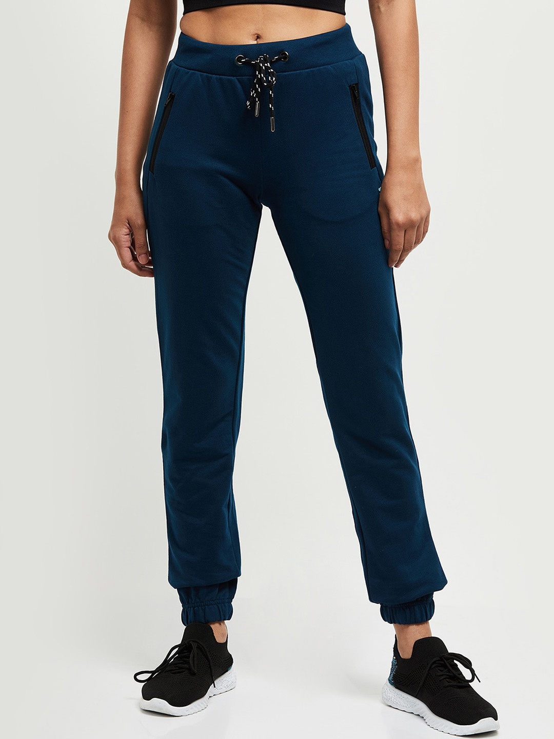

Max Women Blue Solid Joggers