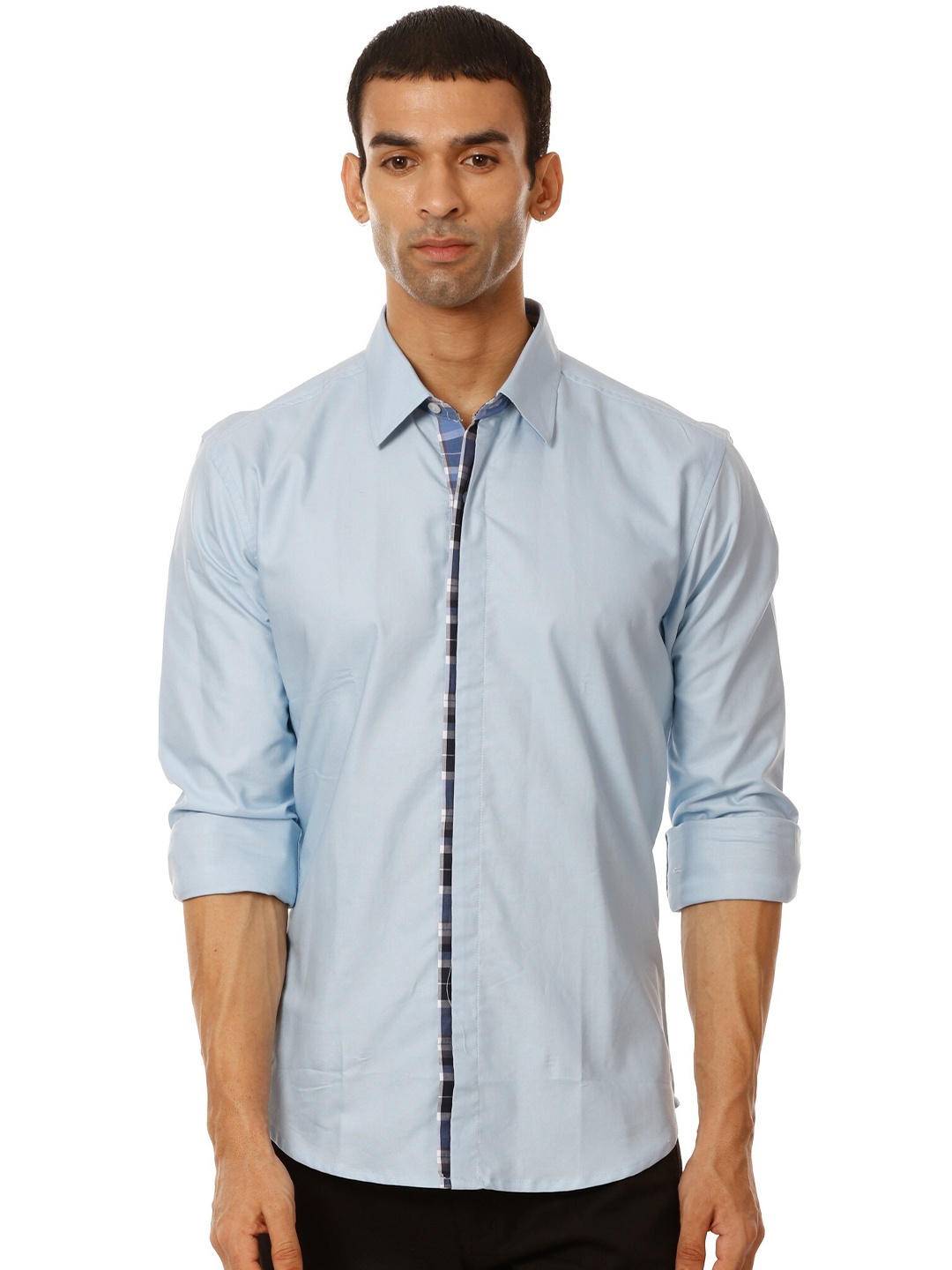 

SHIRT THEORY Men Blue Comfort Printed Casual Shirt