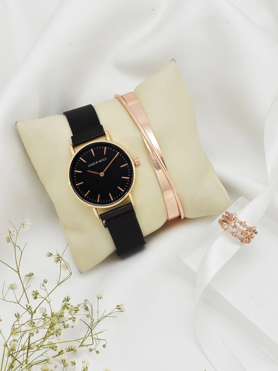 

JOKER & WITCH Women Rose Gold-Toned Watch Gift Set