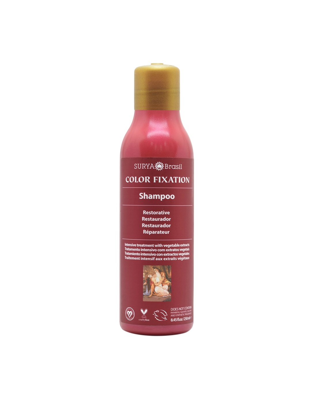 

SURYA Brasil Color Fixation Restorative Shampoo with Aloe Vera - 250 ml, Red