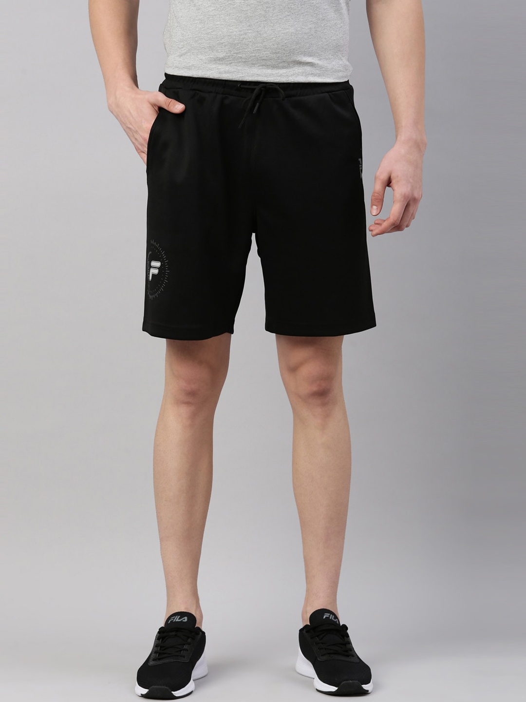 

FILA Men Black Training or Gym Shorts