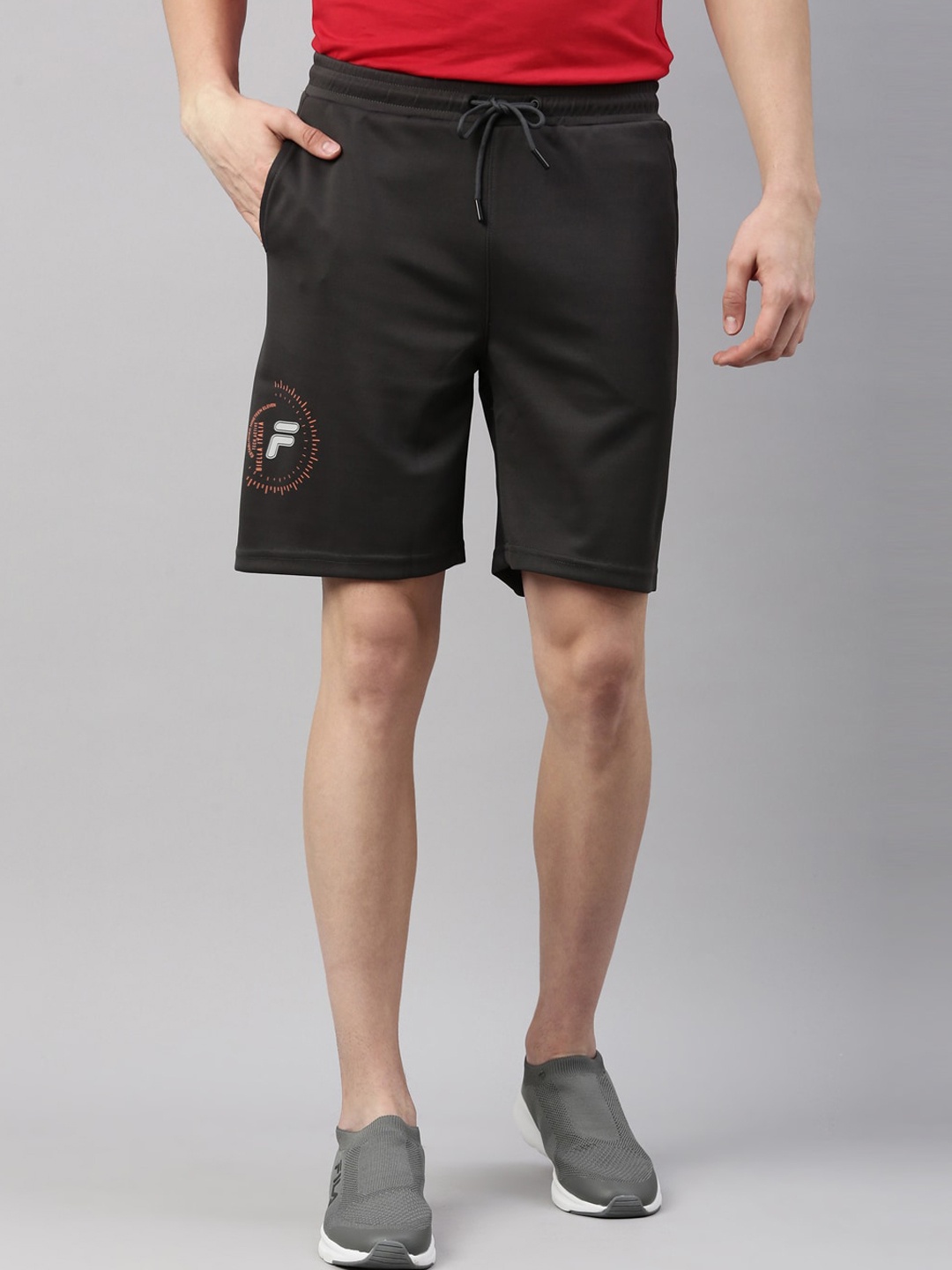 

FILA Men Grey Training or Gym Sports Shorts