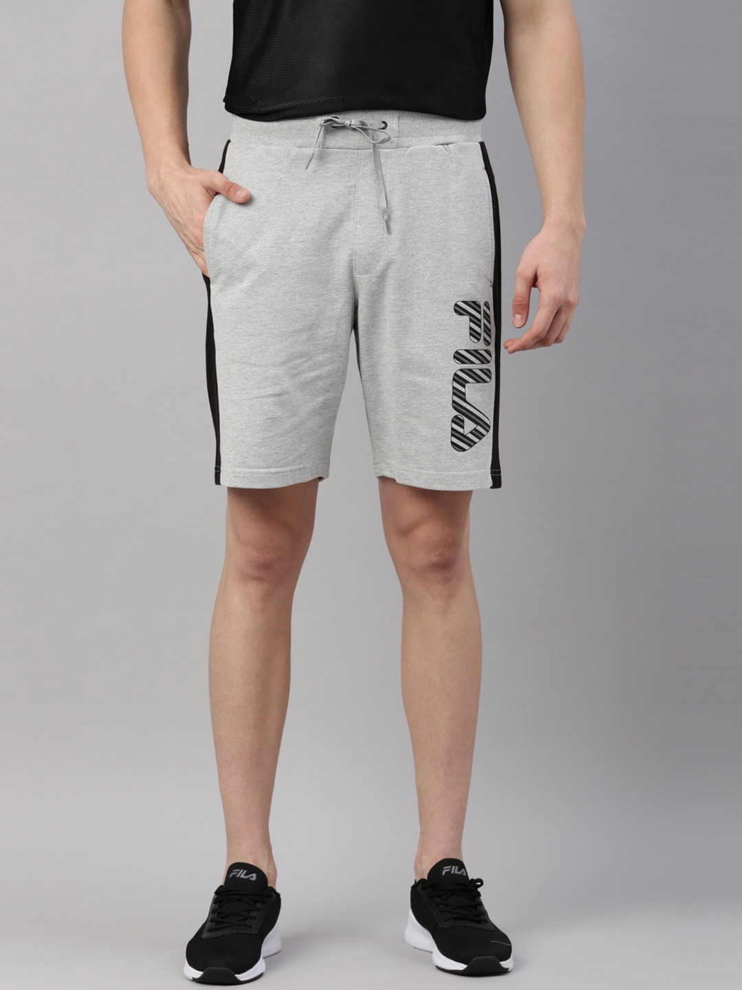 

FILA Men Grey Training or Gym Sports Shorts