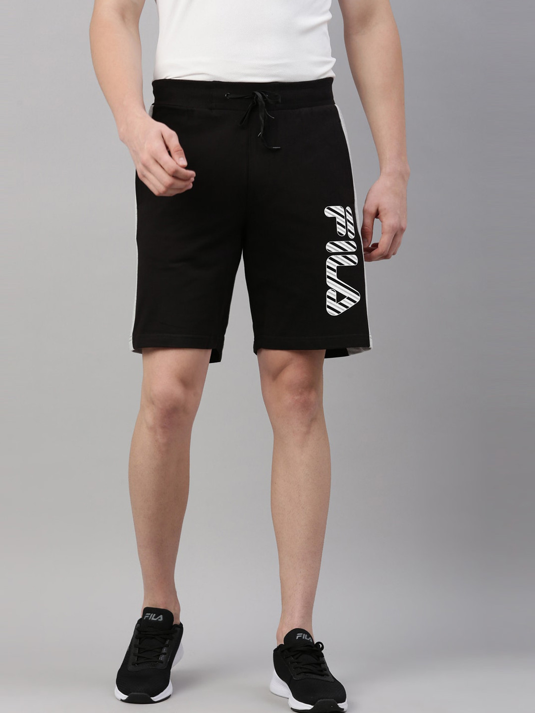 

FILA Men Black Training or Gym Sports Shorts