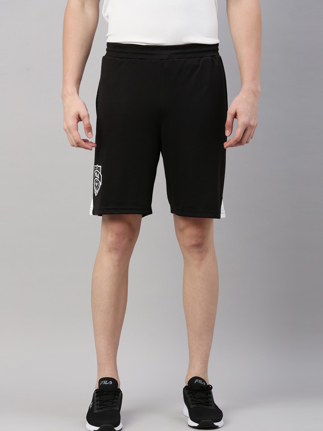 

FILA Men Black Training or Gym Sports Shorts