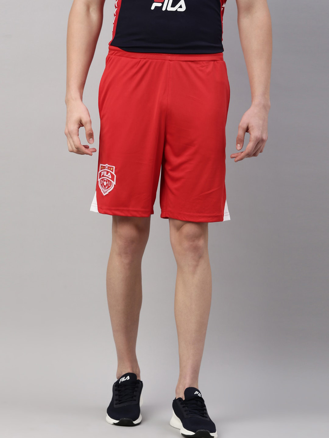 

FILA Men Red Training or Gym Sports Shorts