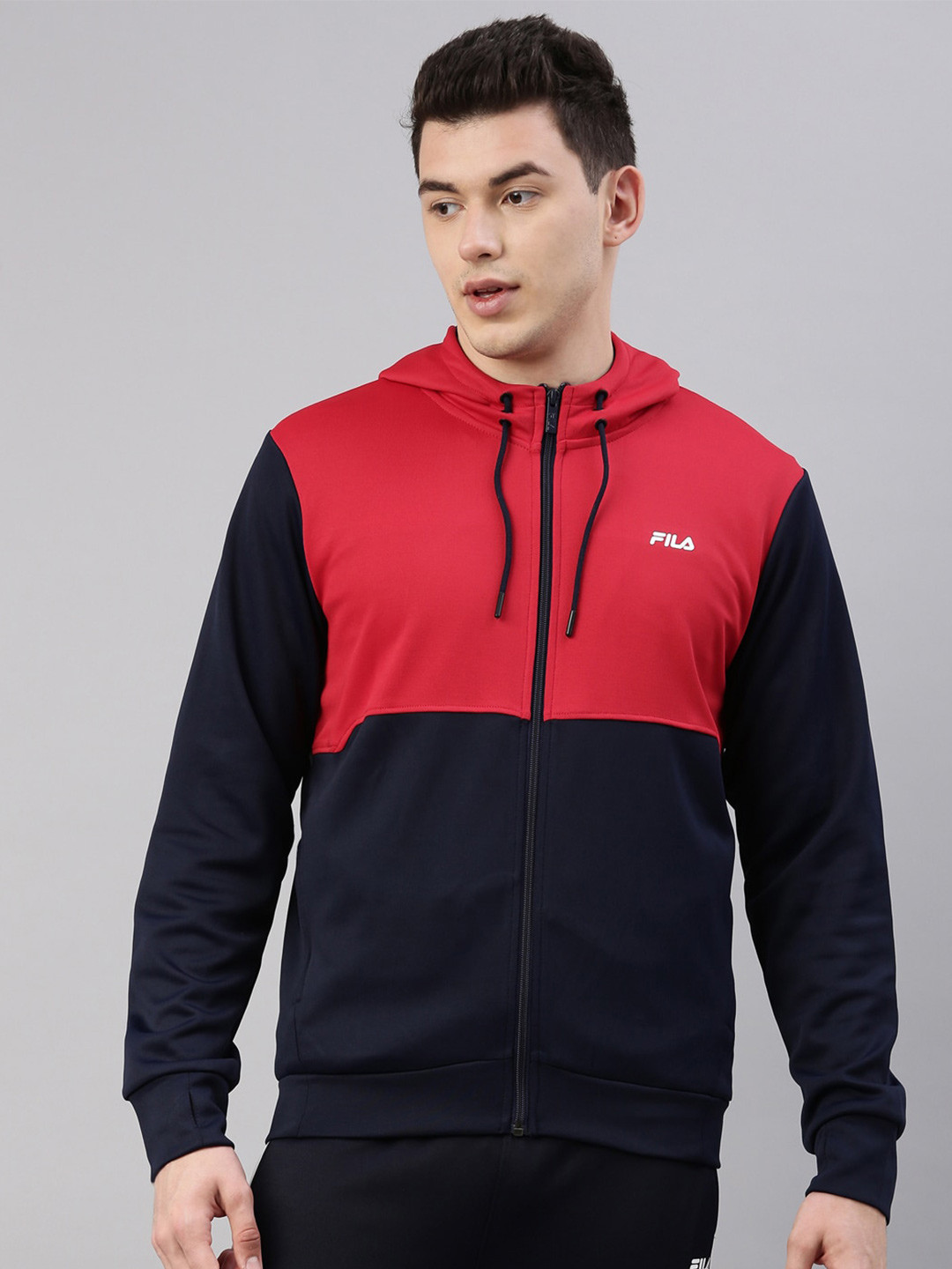 

FILA Men Blue Colourblocked Sweatshirt
