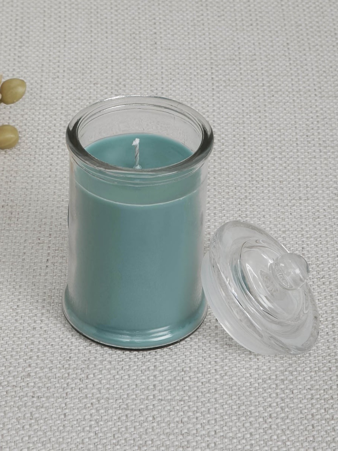 

Home Centre Blue Solid Glass Jar Candle