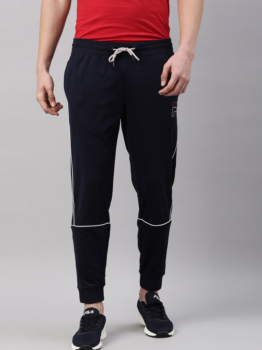 

FILA Men Blue Solid Cotton Joggers