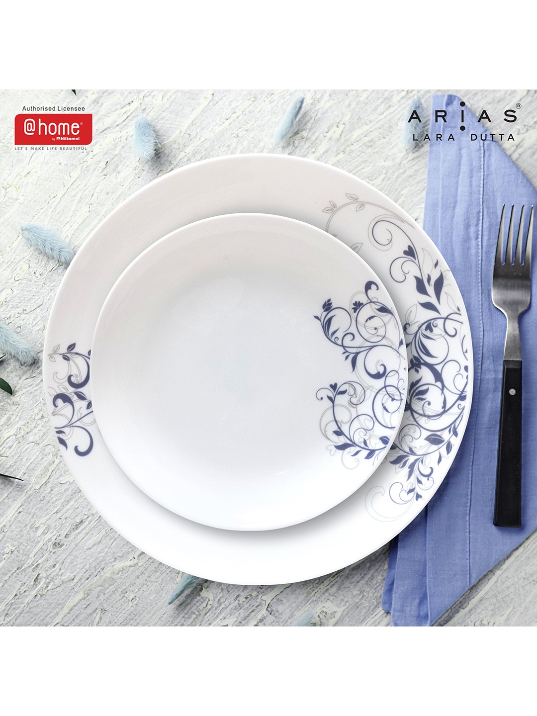 

Athome by Nilkamal Multicoloured 14 Pieces Dinner Set, Multi