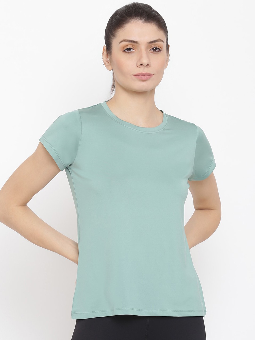 

MKH Women Green Dri-FIT Sports T-shirt