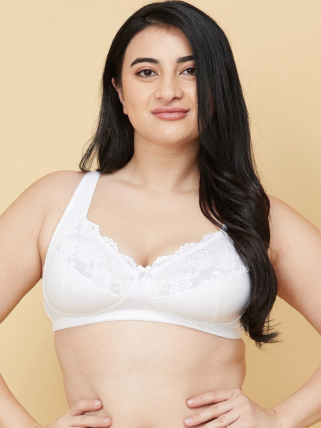 

max Women Plus Size White Lightly Padded Bra
