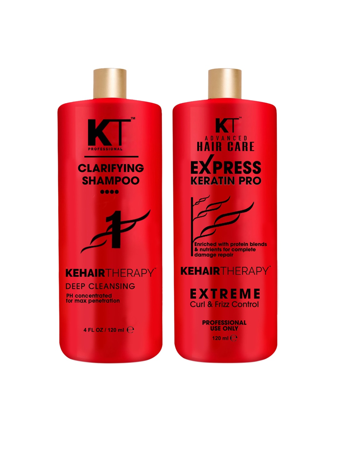 

KEHAIRTHERAPY Combo of Haircare Express Keratin Pro 120 ml & Clarifying Shampoo 120 ml, Red