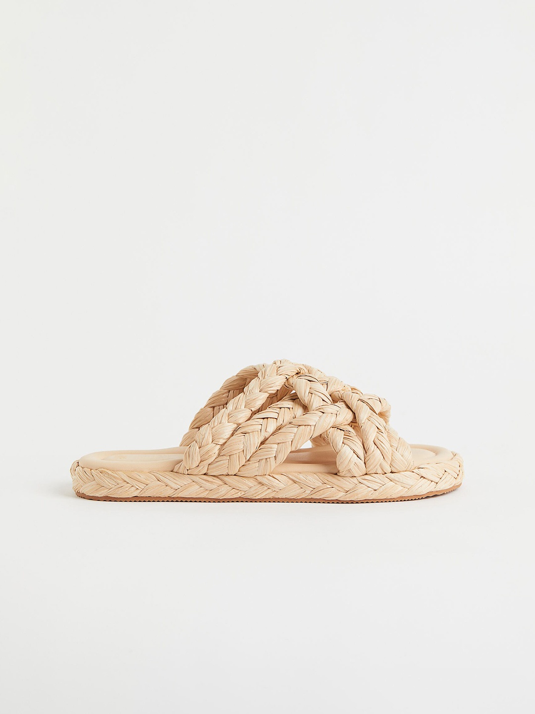 

H&M Women Beige Braided Slides