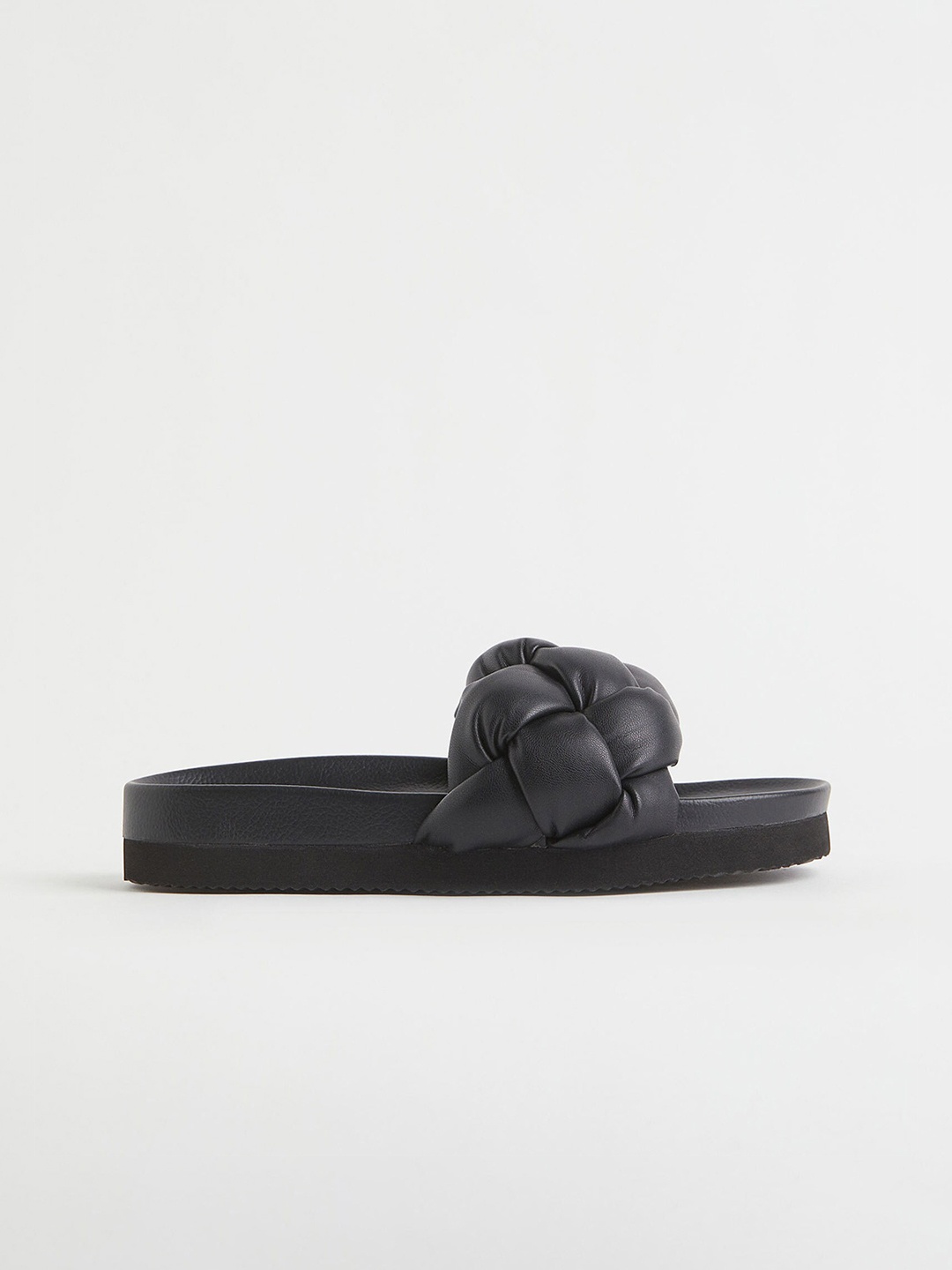 

H&M Women Black Braided Slides