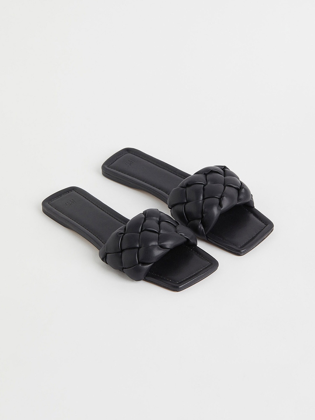 

H&M Women Black Braided Slides