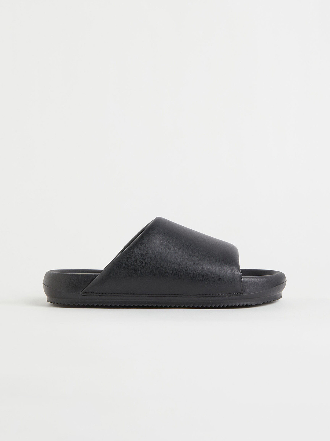 

H&M Black Solid Platform Mules