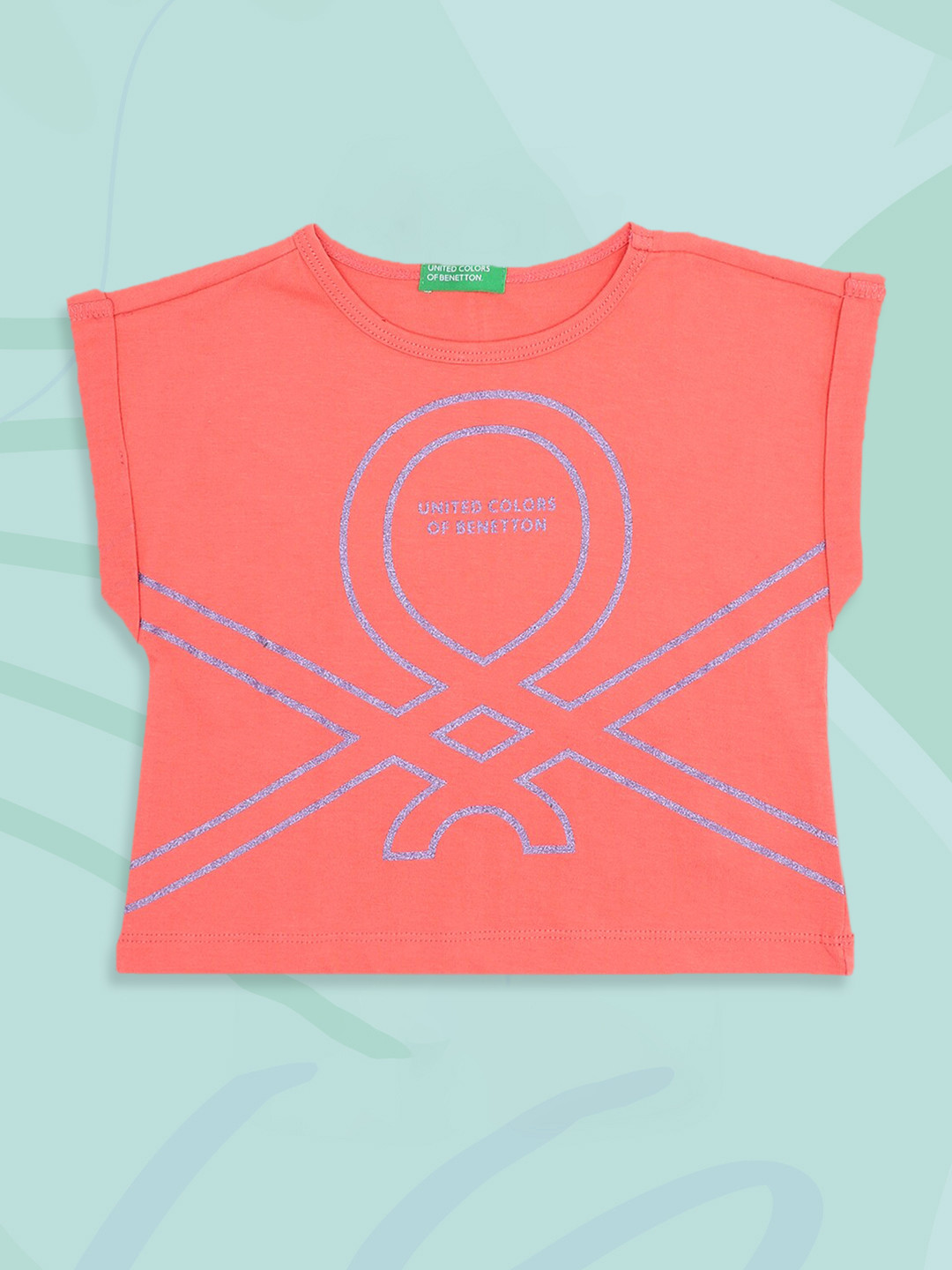 

United Colors of Benetton Girls Coral Printed T-shirt