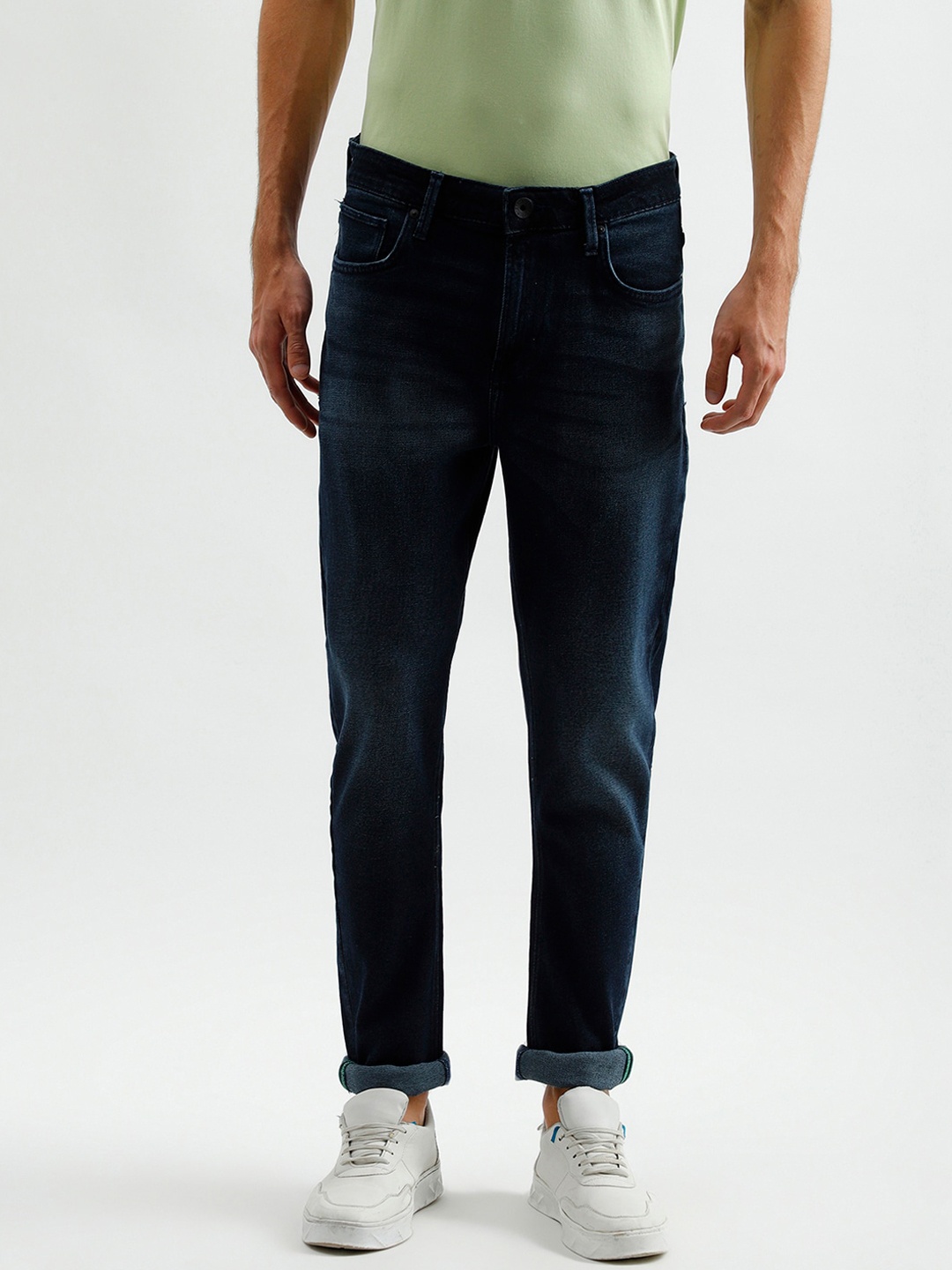 

United Colors of Benetton Men Blue Regular Fit Light Fade Stretchable Jeans