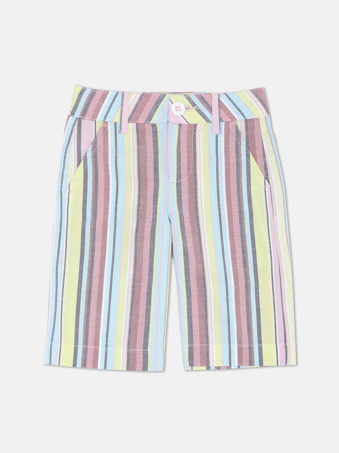 

United Colors of Benetton Girls Multicoloured Striped Shorts, Multi