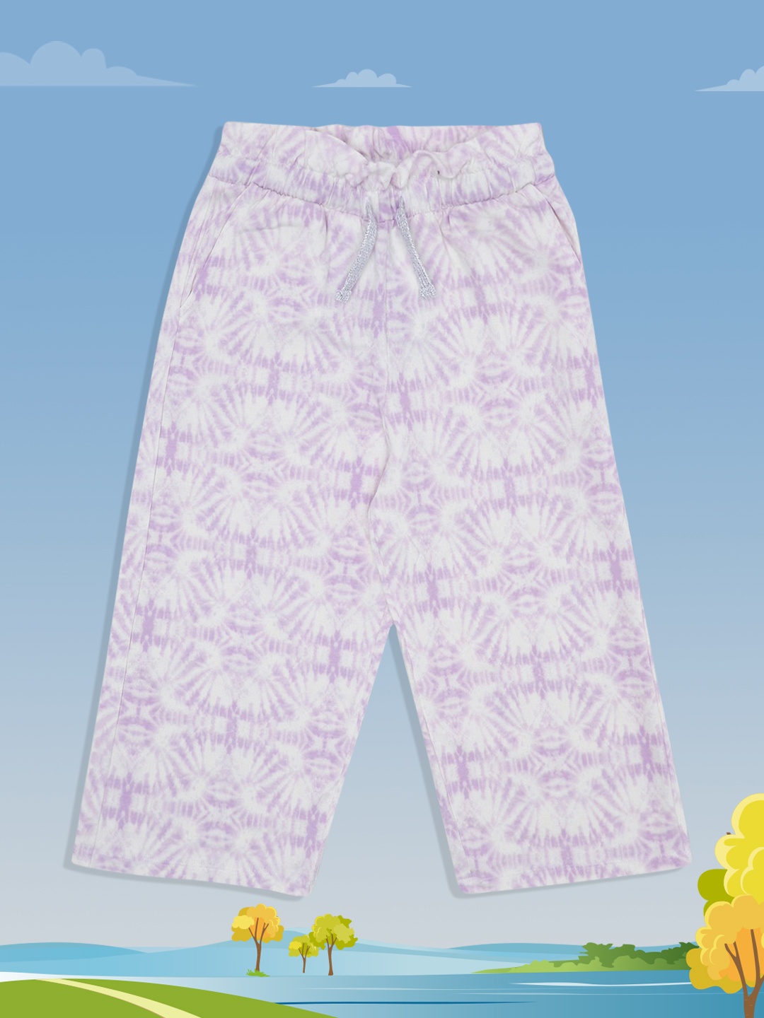 

United Colors of Benetton Girls Purple Printed Trousers