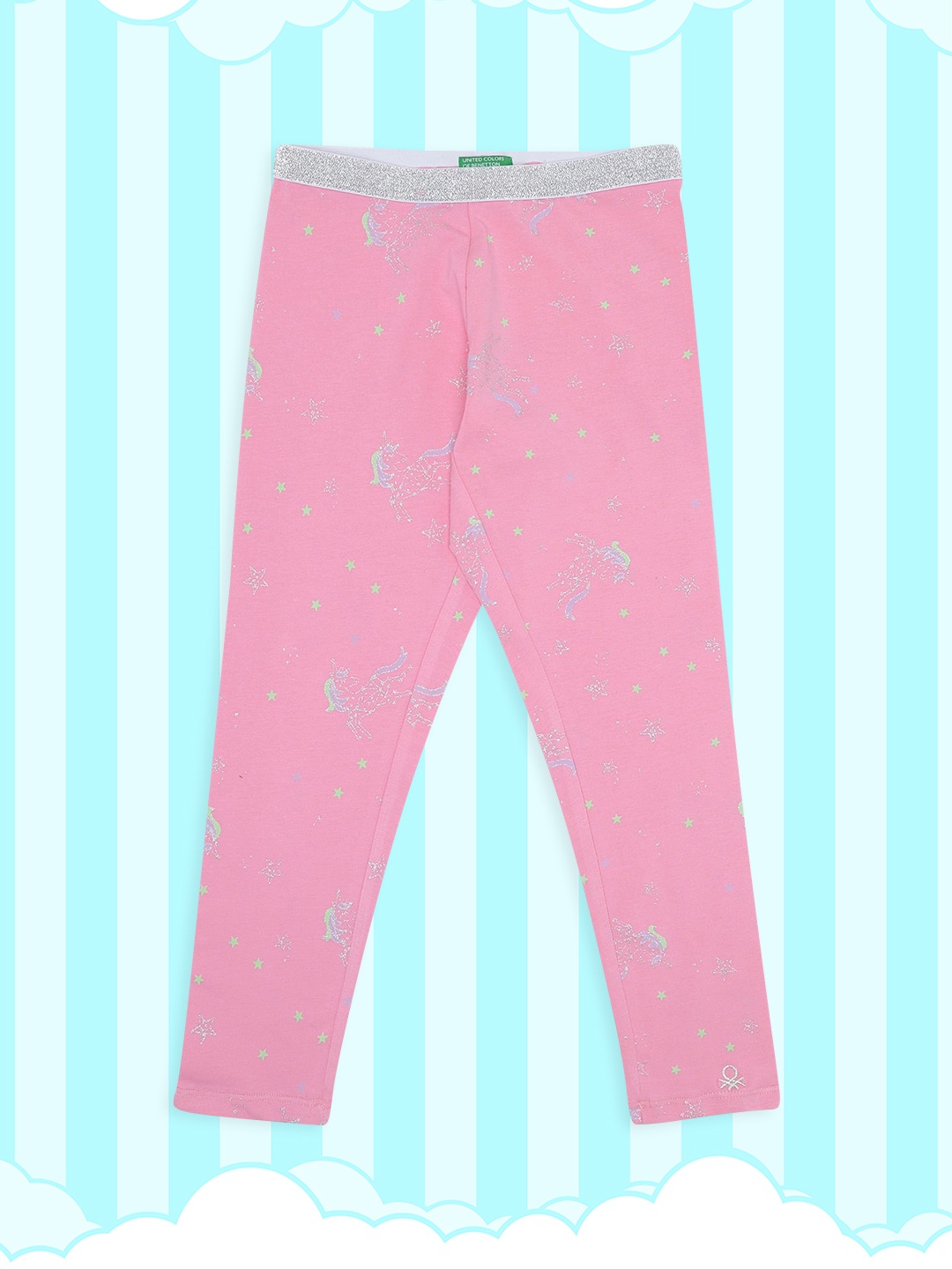 

United Colors of Benetton Girls Pink Printed Trousers