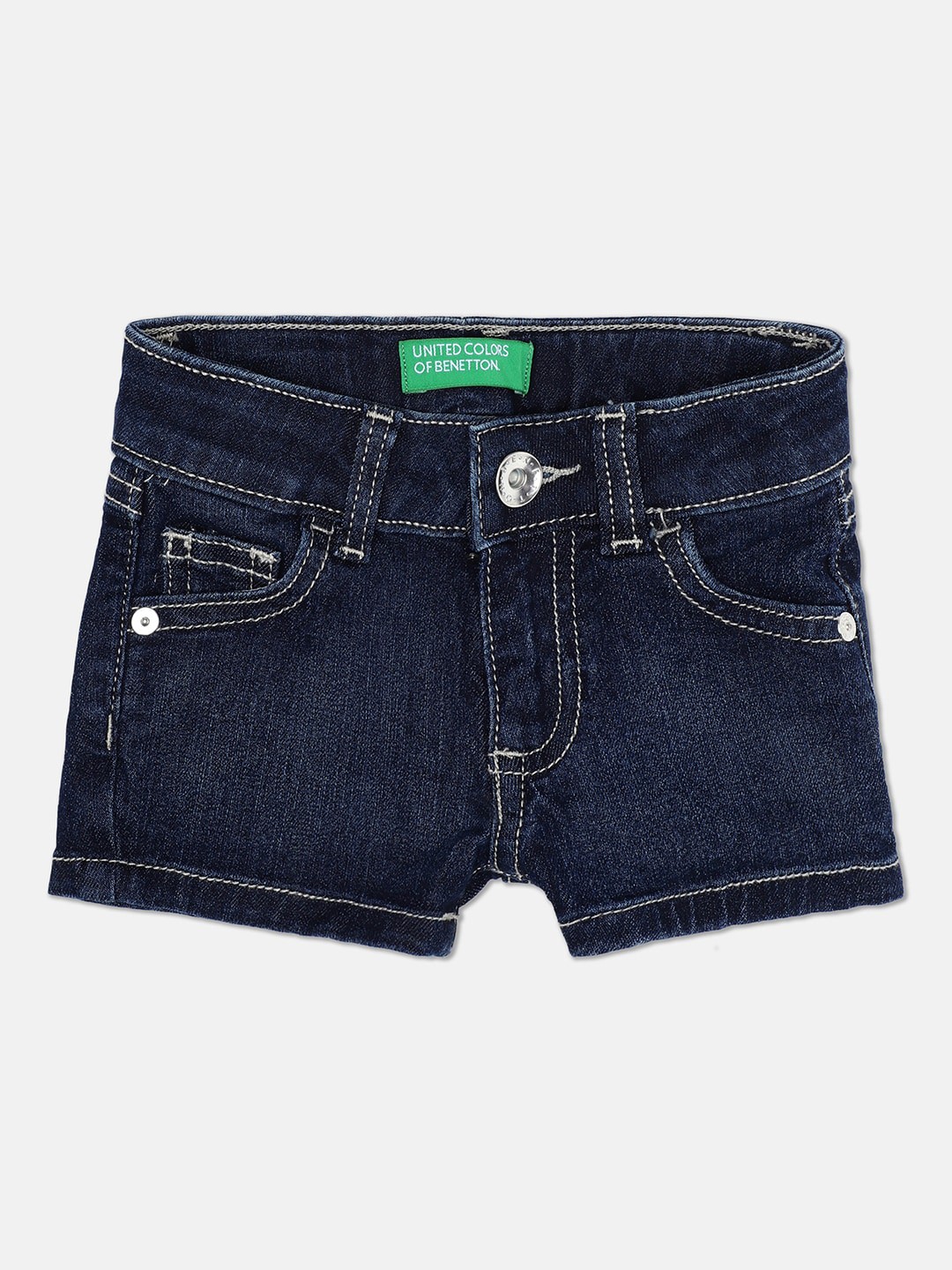 

United Colors of Benetton Girls Navy Blue Denim Shorts