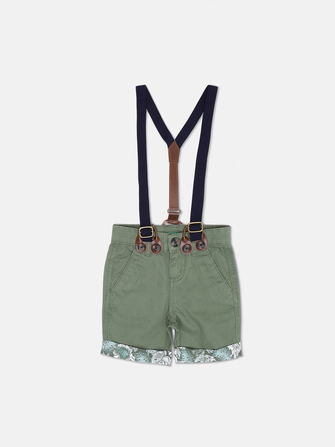

United Colors of Benetton Boys Olive Green Shorts