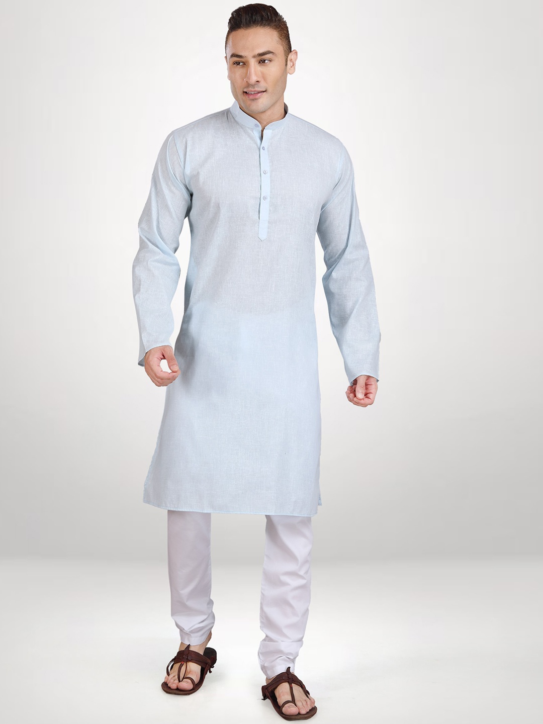 

RG DESIGNERS Men Blue Kurta with Pyjamas