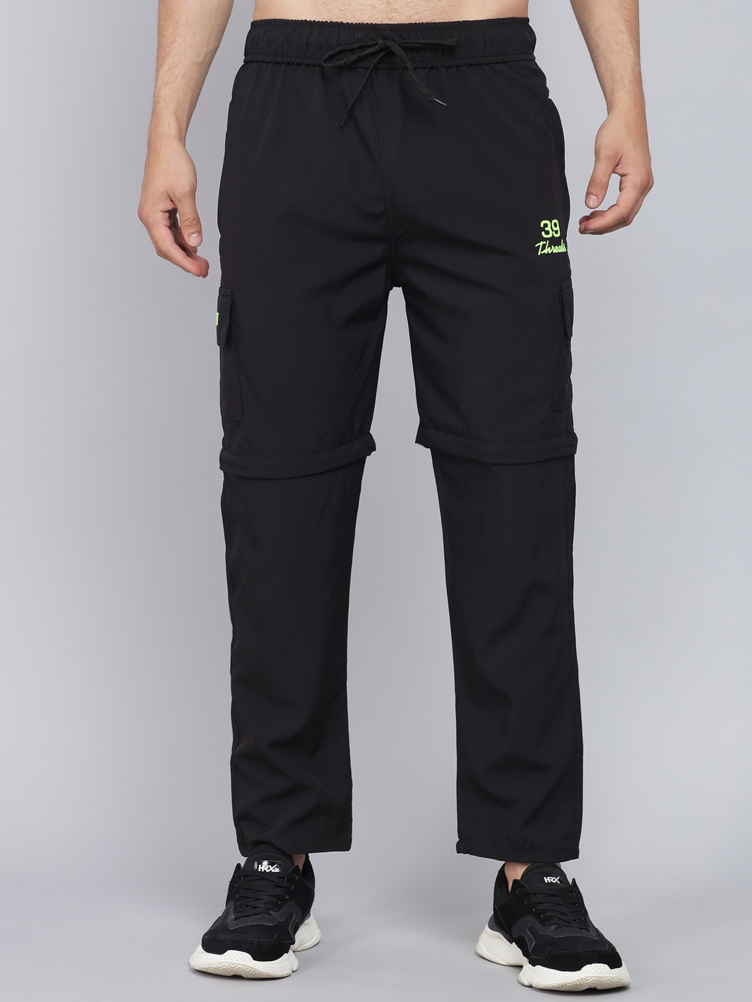

39 THREADS Men Black Track Pants