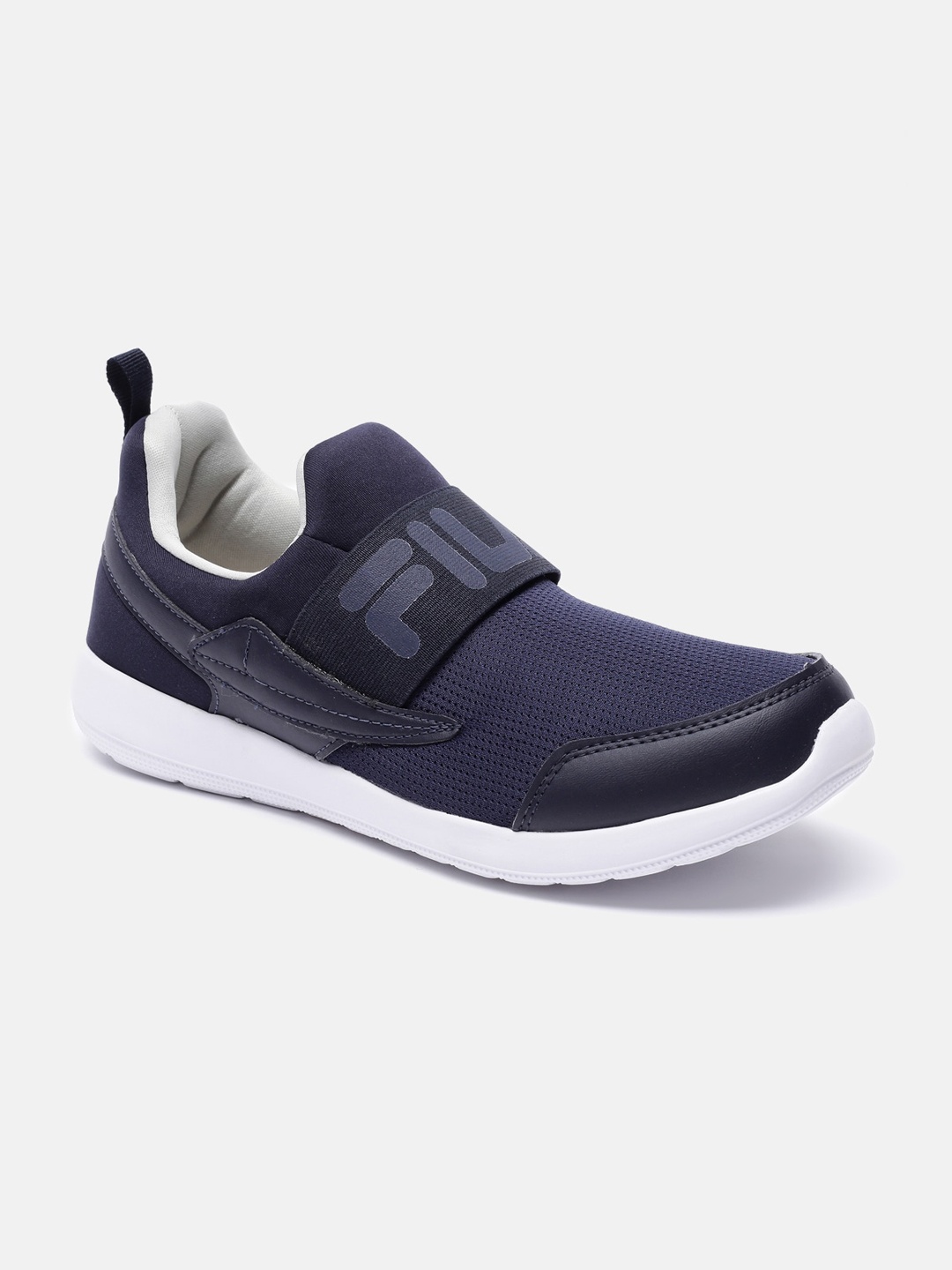 

FILA Men Blue PU Slip-On Mid top Sneakers