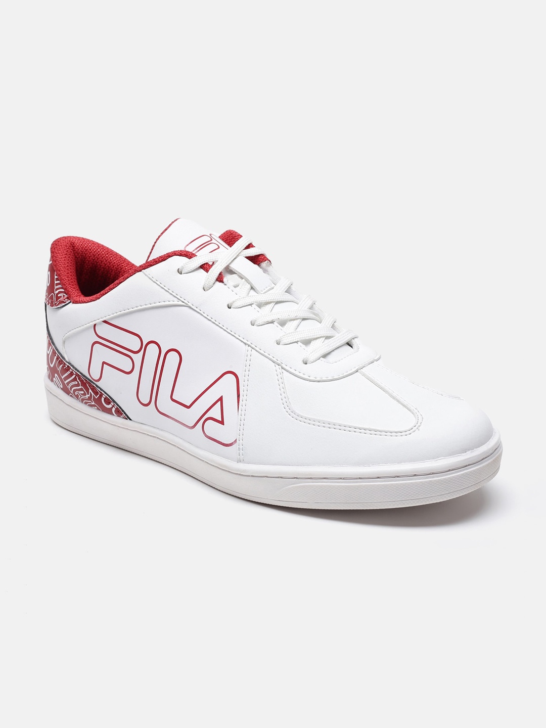 

FILA Men White Printed NEOCLUB Lifestyle PU Sneakers