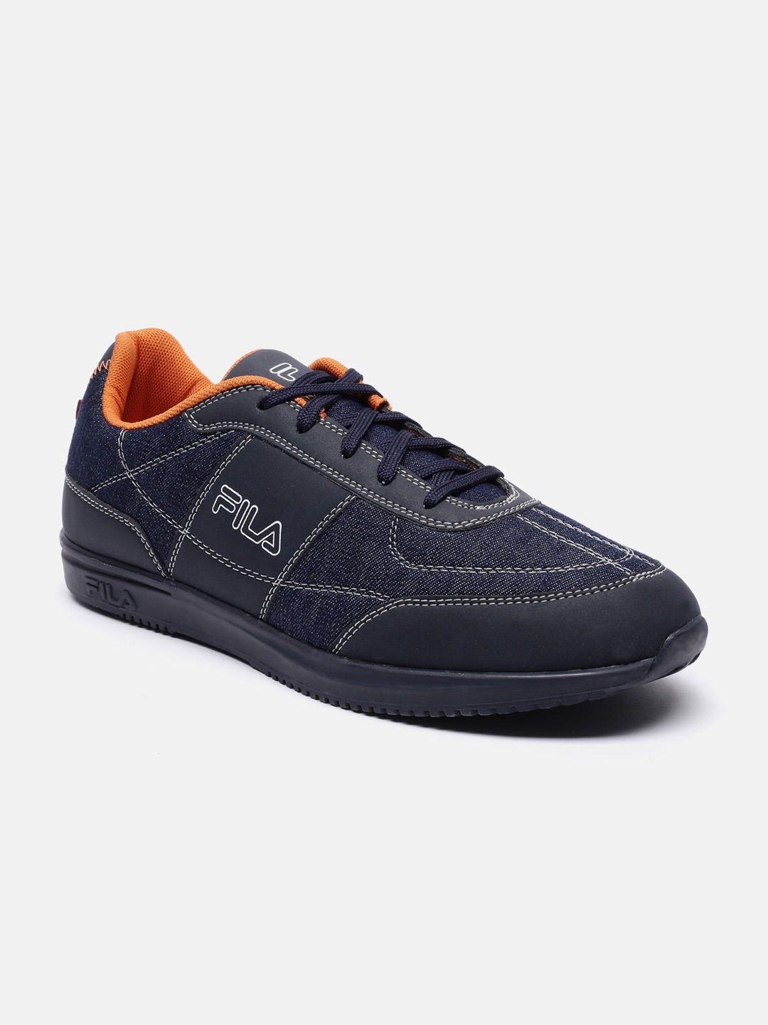 

FILA Men Blue Printed PU Sneakers