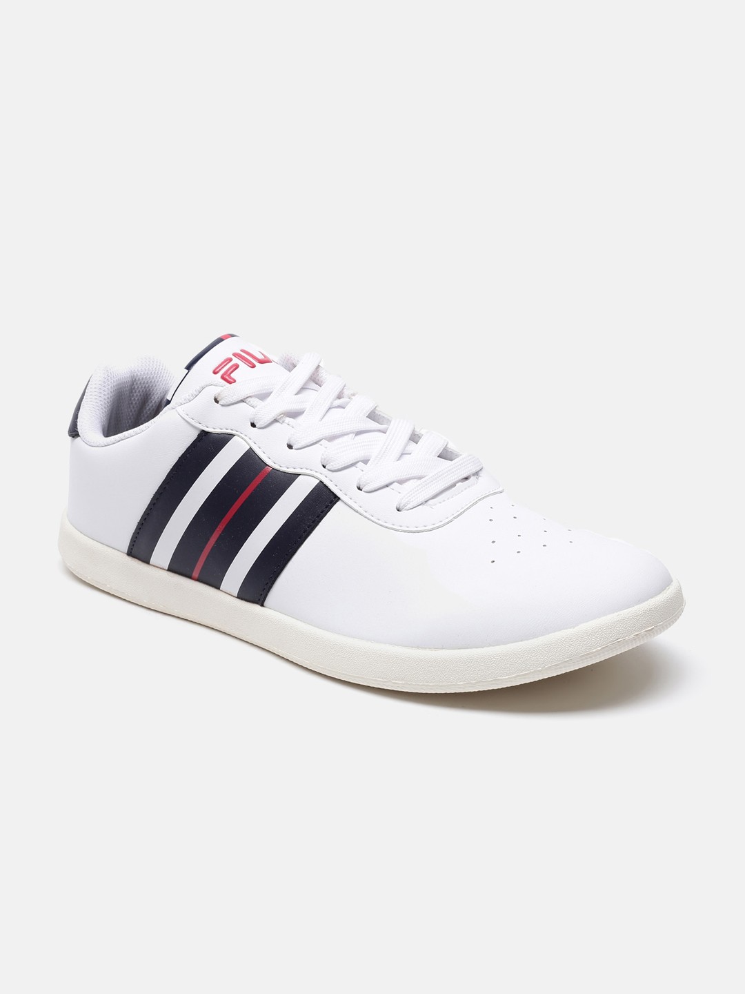 

FILA Men White Woven Design PU Sneakers